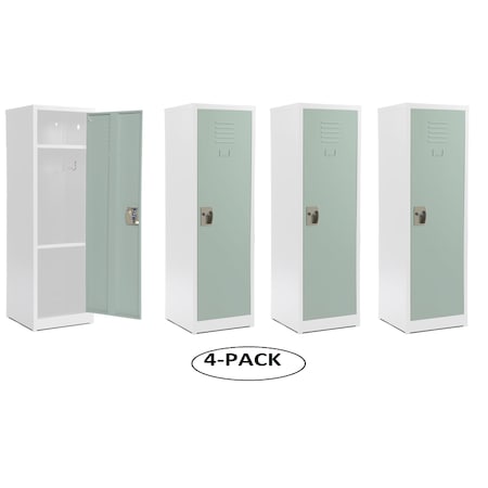 Adiroffice 15 in W, 15 in D, 48 in H, Steel ADI629-01-MGRN-PKG-4